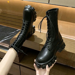 Có sẵn size 36 boots ulzzang cao cổ 20cm chiến binh 5,5cm đế răng cưa