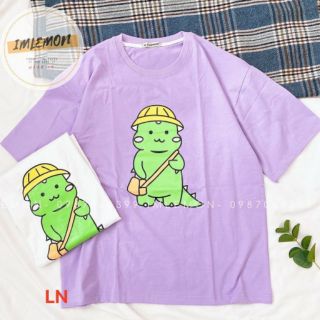 Áo phông thụng khủng Long đeo cặp