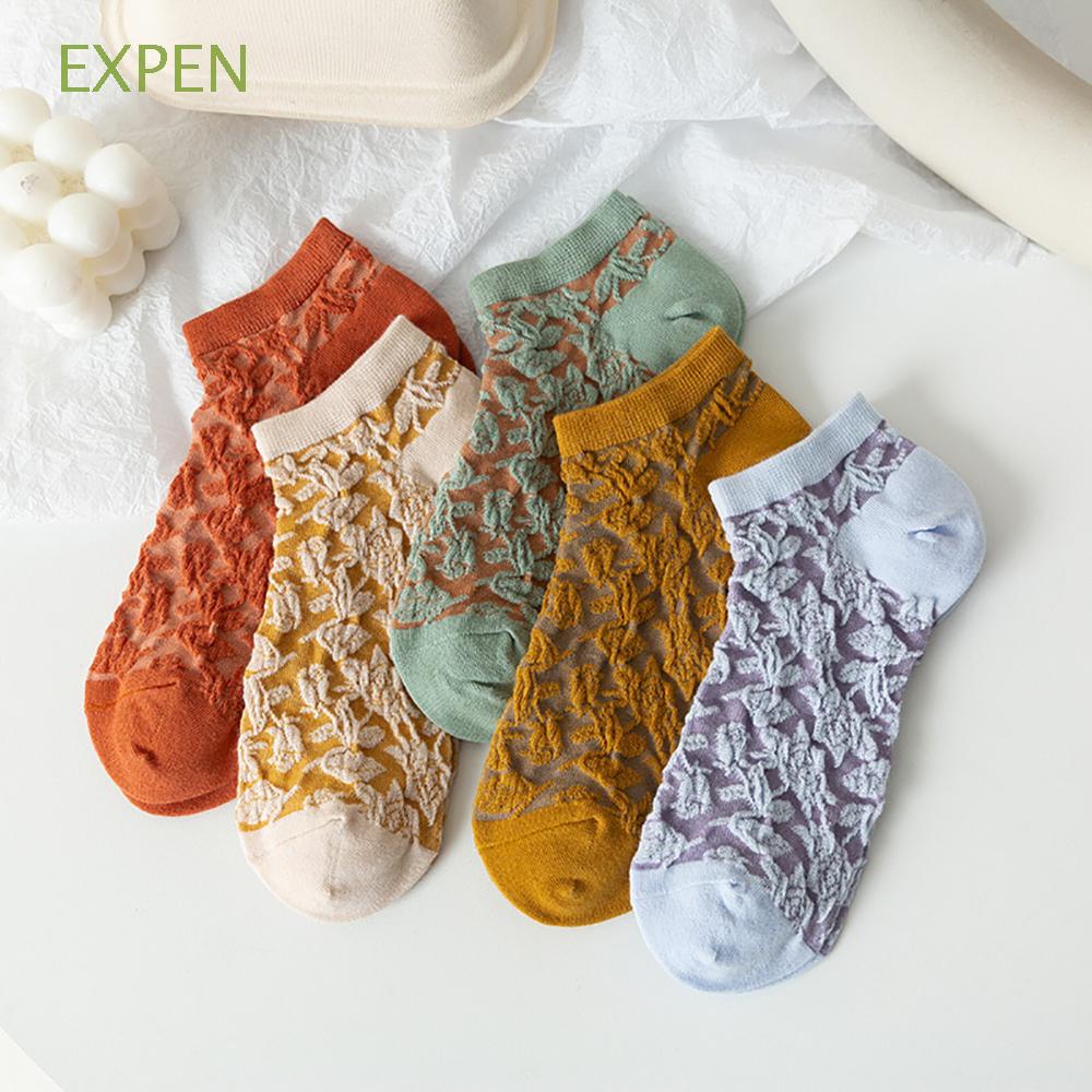 Vớ Cotton Thoáng Khí Thoải Mái In Họa Tiết Hoa Nhiều Màu Cổ Điển Thời Trang Xuân Hè Cho Nữ