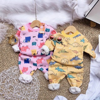 Combo 5 bộ nỉ bông cho bé 6-19kg