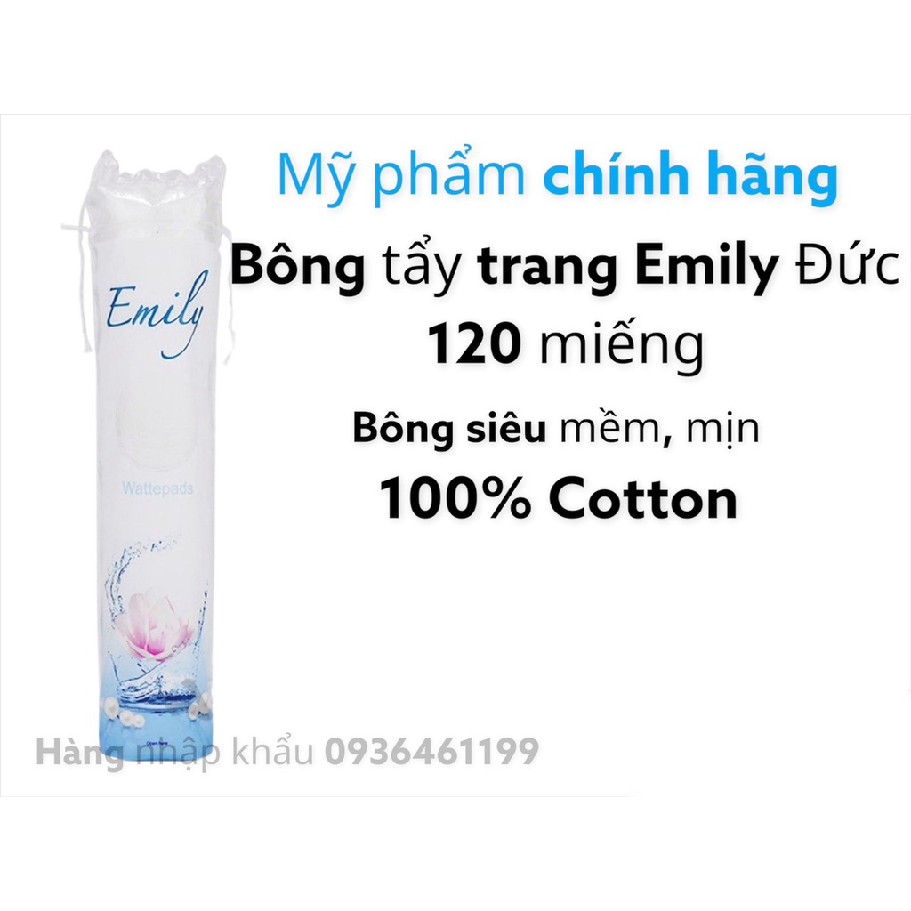 Bông tẩy trang Emily 120 miếng Đức