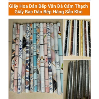 Giấy dán tường , hình dán tường hoa 3D decal dán bếp 1 cuộn dài 2m rộng 60cm có nhiều màu mới về đc chọn màu giá 29000₫