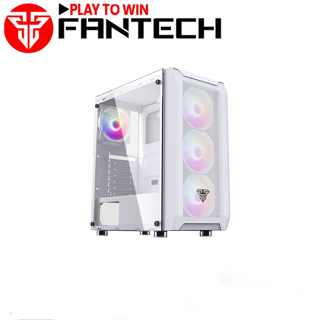 Vỏ Case Máy Tính Mặt Bên Kính Cường Lực FANTECH CG80 AERO Tặng Kèm 4 Quạt LED RGB