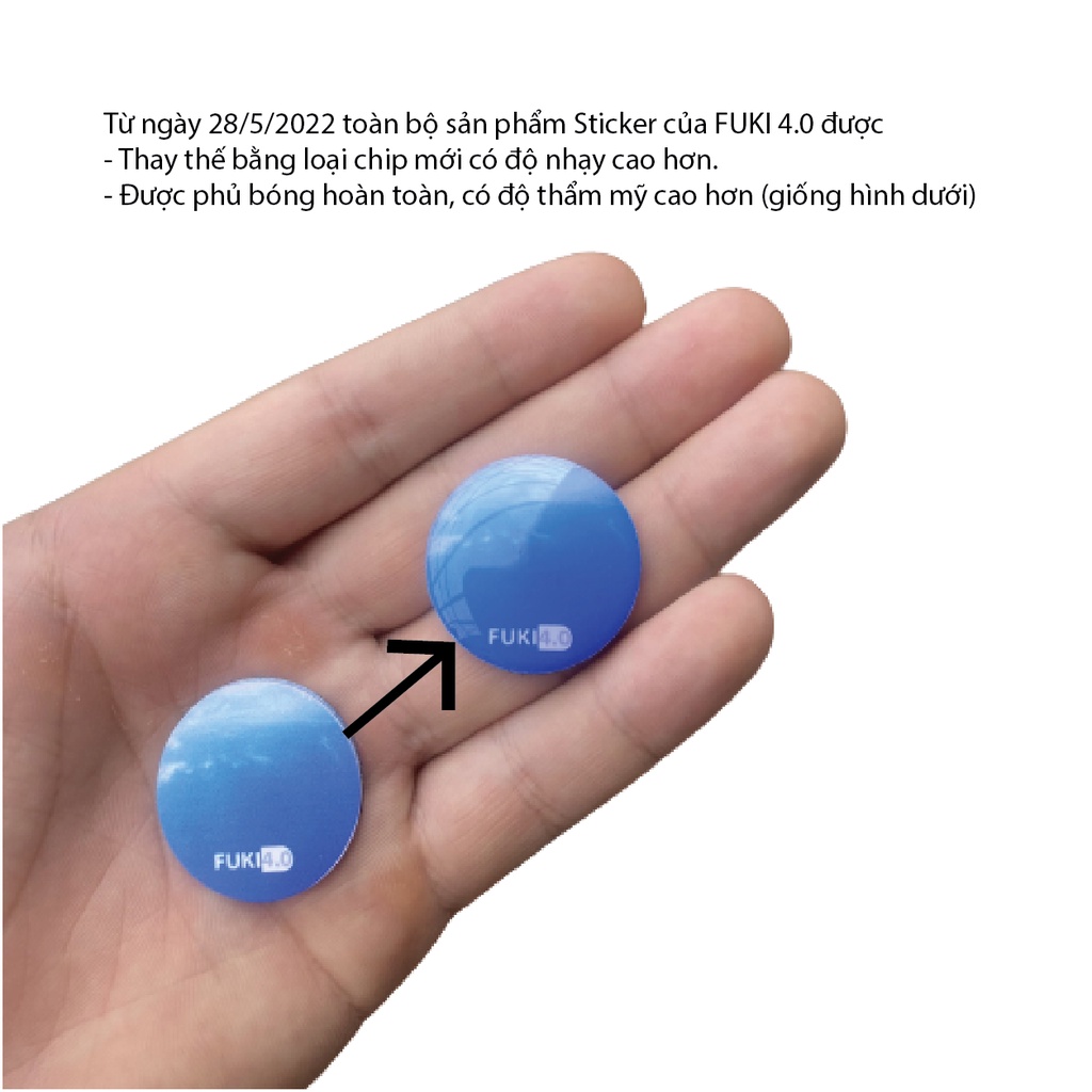 Sticker thông minh FUKI 4.0, Card visit thông minh dạng miếng dán điện thoại, chia sẻ thông tin 1 chạm