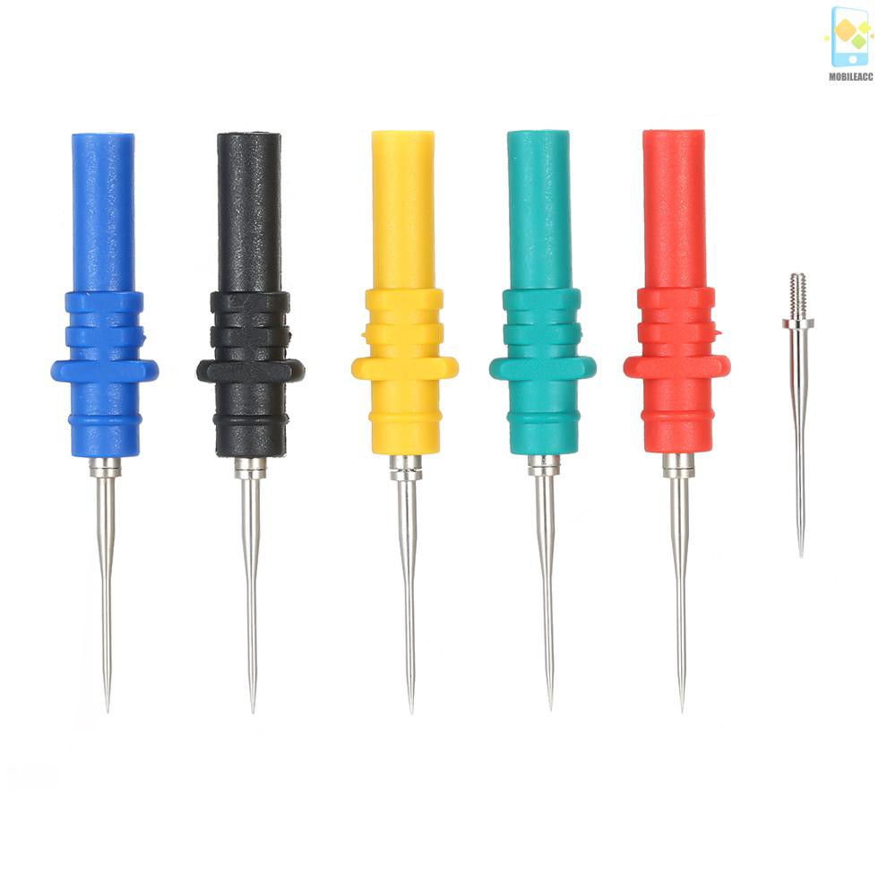 M 5pcs Oscilloscope Probe Pins Set Upgraded Version HT307 Automotive Test Accessories Back Pinning Probes Handheld Oscilloscope Probe Needle Oscilloscope Accessories