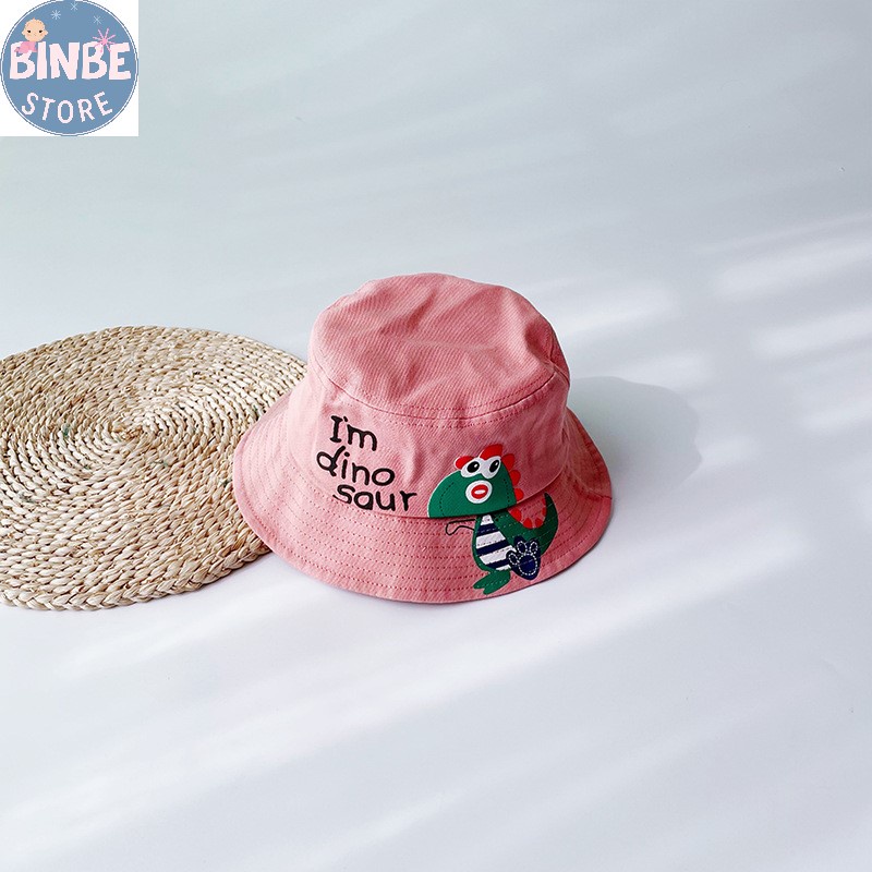 Mũ bucket nón vành cho bé trai bé gái hình khủng long dễ thương Binbestore