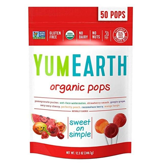 [Mã GROSALE2703 giảm 8% đơn 250K] Kẹo mút hữu cơ Yumearth trái cây, kẹo dẻo gummy - yummy Organic Pops