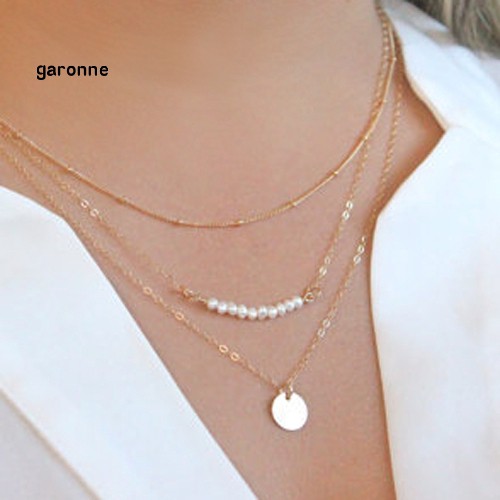 Dây Chuyền Hợp Kim Đính Ngọc Trai Giả Xinh Xắn