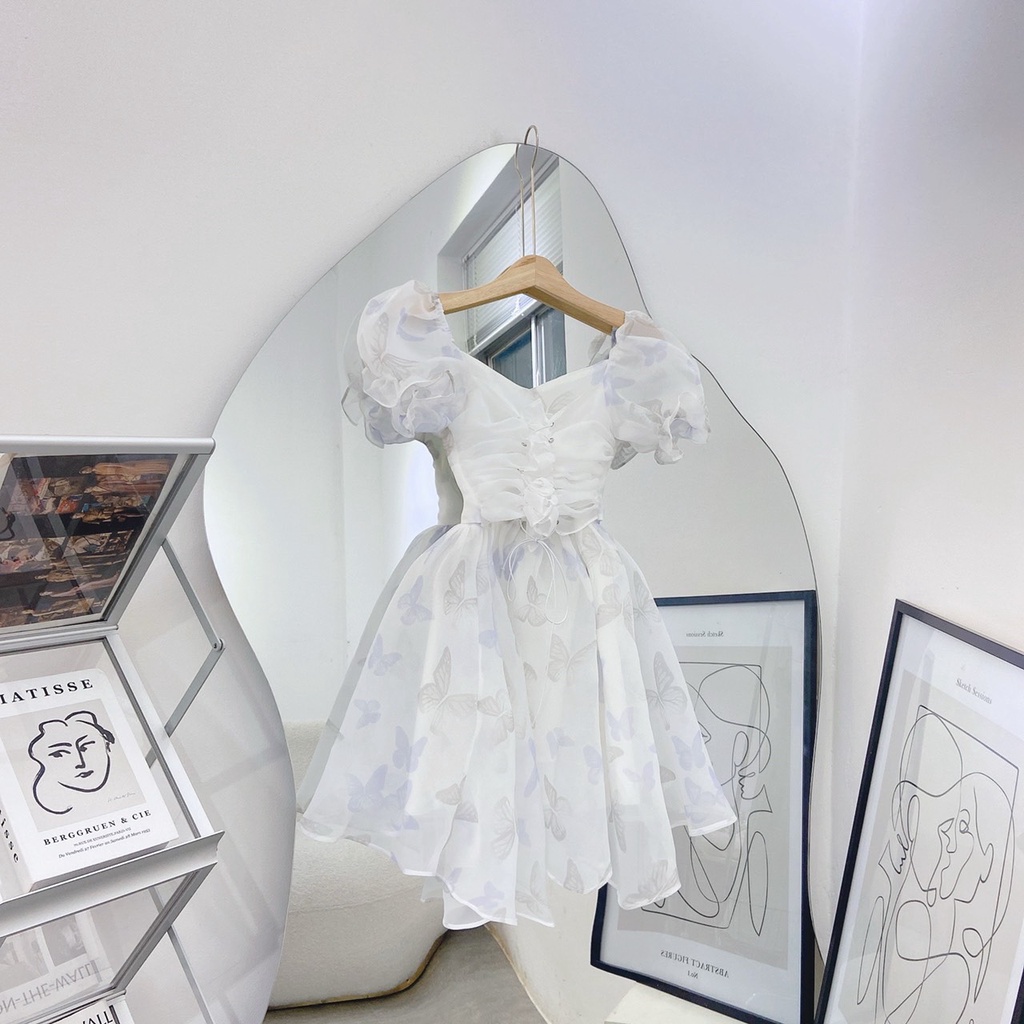 Đầm xinh đi tiệc, dạo phố hoa in nỗi thắt nơ sau