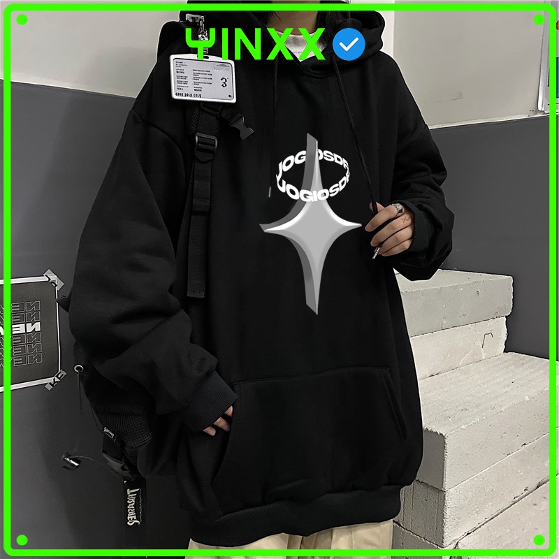 Áo hoodie nỉ ngoại nam nữ form rộng Yinxx, áo hoddie unisex nỉ bông dày dặn HD12