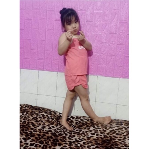 Bộ 2 dây cotton đũi cho bé gái.