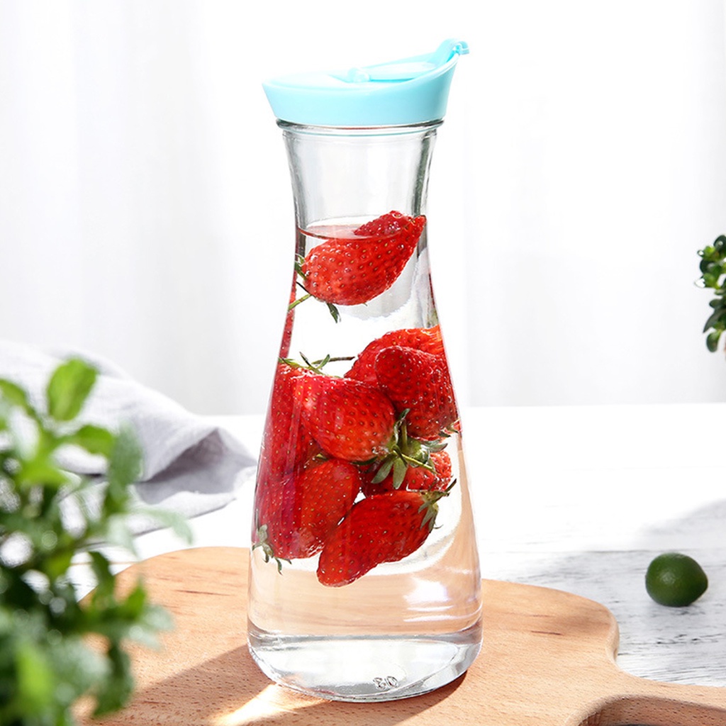 Bình Đựng Nước Bằng Thủy Tinh Dung Tích Lớn Có Nắp Đậy Tiện Dụng Cho Gia Đình
