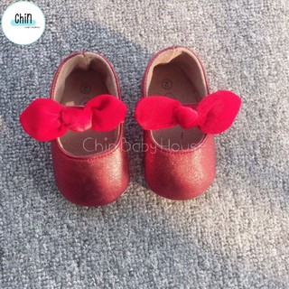 Giày búp bê nơ đỏ