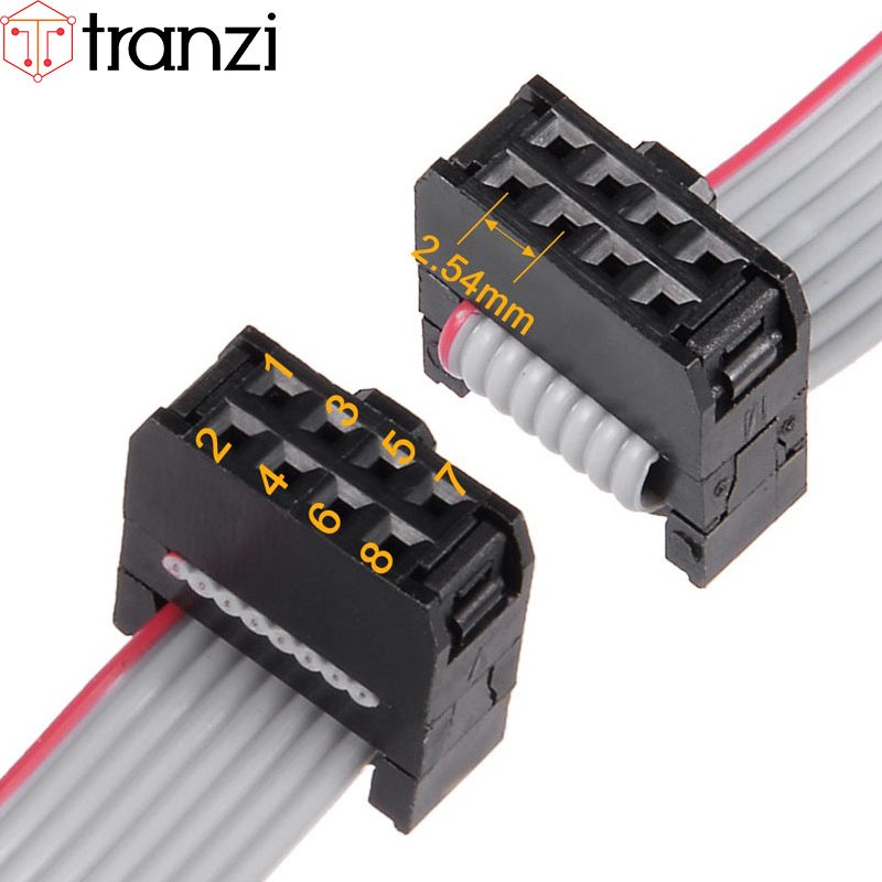 Dây cắm header 2.54mm IDE IDC 2x4P 25cm dập 2 đầu - túi 1 cái