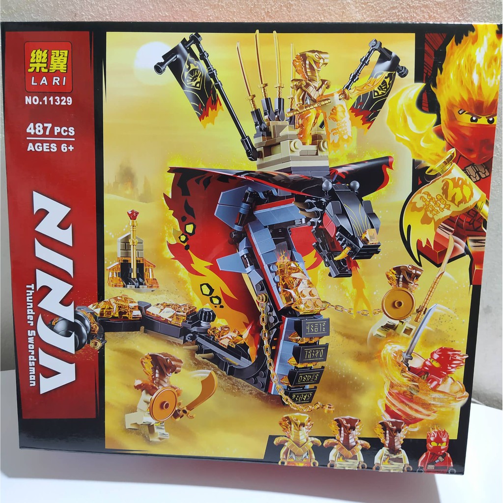 Bộ Xếp Hình Ninjago SS11 Season 11 Lari 11329 - Lắp Ráp Rắn Lửa Fire Fang 487 Chi Tiết