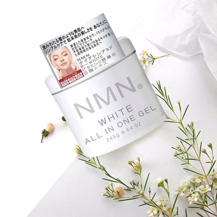 Kem Dưỡng NMN White All In One Gel 245g Nhật Bản Làm Sáng Da Dưỡng Ẩm Ngăn Ngừa Vết Nhăn