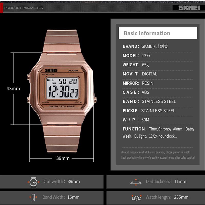 Đồng Hồ Điện Tử SKMEI 1377 Chống Thấm Nước Cho Nam