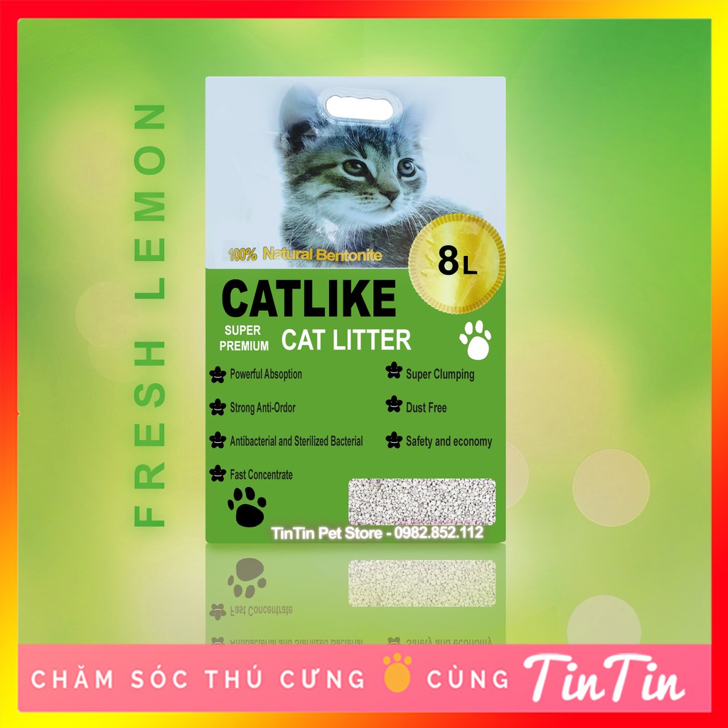 Cát Vệ Sinh Cho Mèo CATLIKE Bao 8L &amp; 15L - Cát Mèo Giá Rẻ