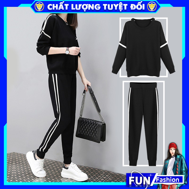 Bộ Quần áo thu đông nữ 💖FREESHIP💖 mã TT37 dáng thể dục thể thao hàn quốc đẹp bao gồm áo khoác hoodie và quần jogger | WebRaoVat - webraovat.net.vn