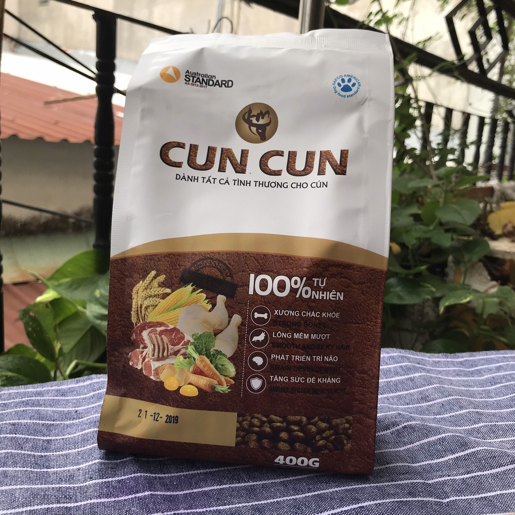 Thức ăn cho chó con từ 3 tháng tuổi, Hạt tươi cho chó Cuncun 1,5kg, dành cho giống chó cỡ vừa và lớn