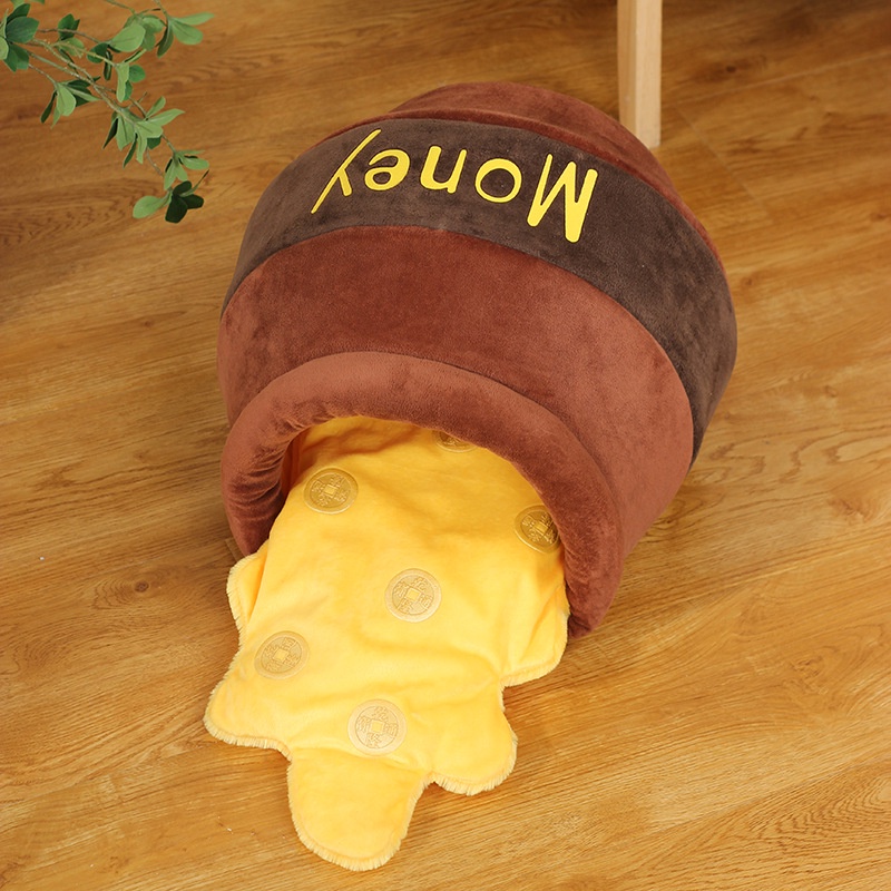 ♡ F.S ♡Hình dạng nồi mật ong mới siêu dễ thương giường mèo giường mèo nhà mèo giường vật nuôi