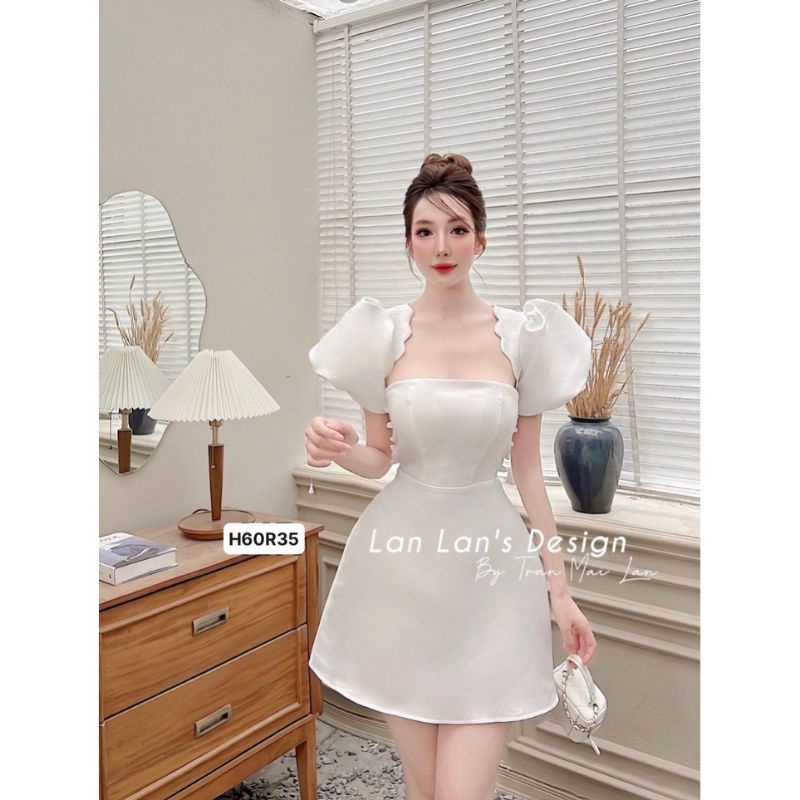 ĐẦM TAPTA VAI SÓNG CÓ MÚT Y HÌNH
