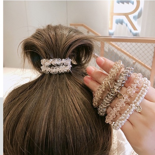 Dây buộc tóc pha lê có thể làm vòng đeo tay - Nalita shop