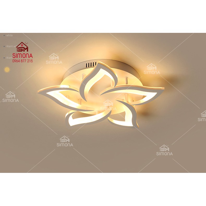 Đèn Mâm Ốp Trần 5 cánh Hiện Đại Led Trang Trí SM 2958