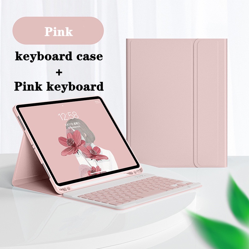 Bao Da Máy Tính Bảng Có Bàn Phím Bluetooth Cho iPad 9.7 10.2 5th 6th 8th Generation 2 3 4 2020 Pro 9.7 10.5 11 Mini 4 5 6
