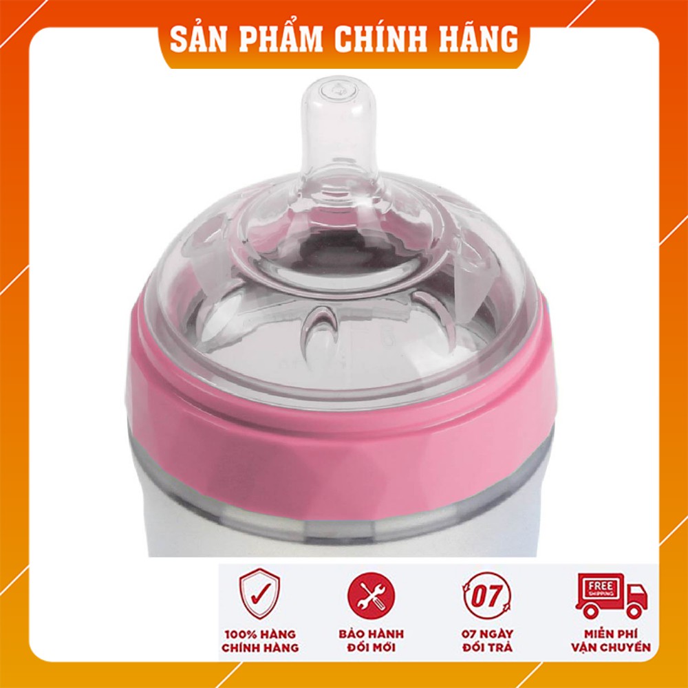 Núm ty chống đầy hơi cổ siêu rộng Gluck Baby cho bình sữa silicon kim cương MMD240