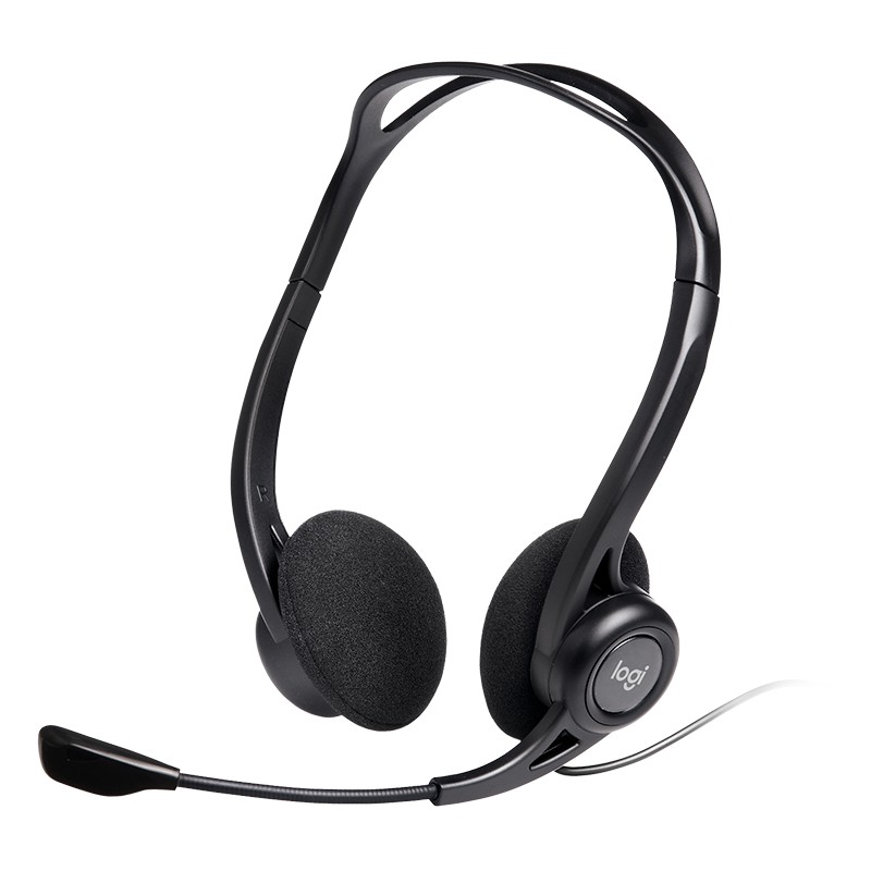 Tai nghe chụp tai LOGITECH H370 (1 giắc USB)-Mic khử ồn - Tai nghe có dây Logitech BH 12 Tháng