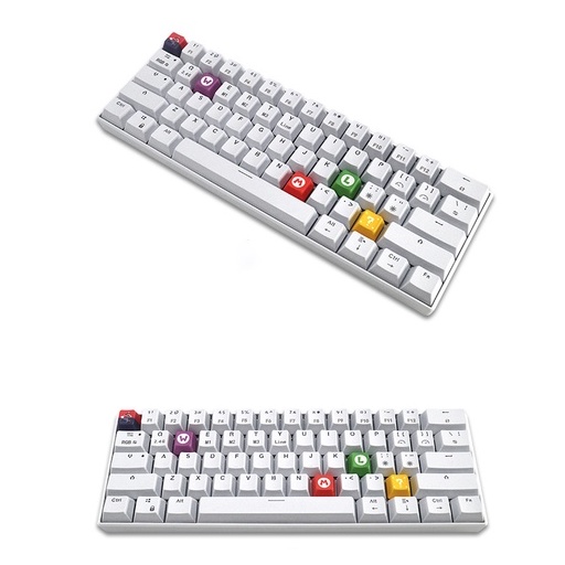 Keycap pbt Mario Pac Man bàn phím cơ bổ sung cá nhân hóa keycap 5 nút