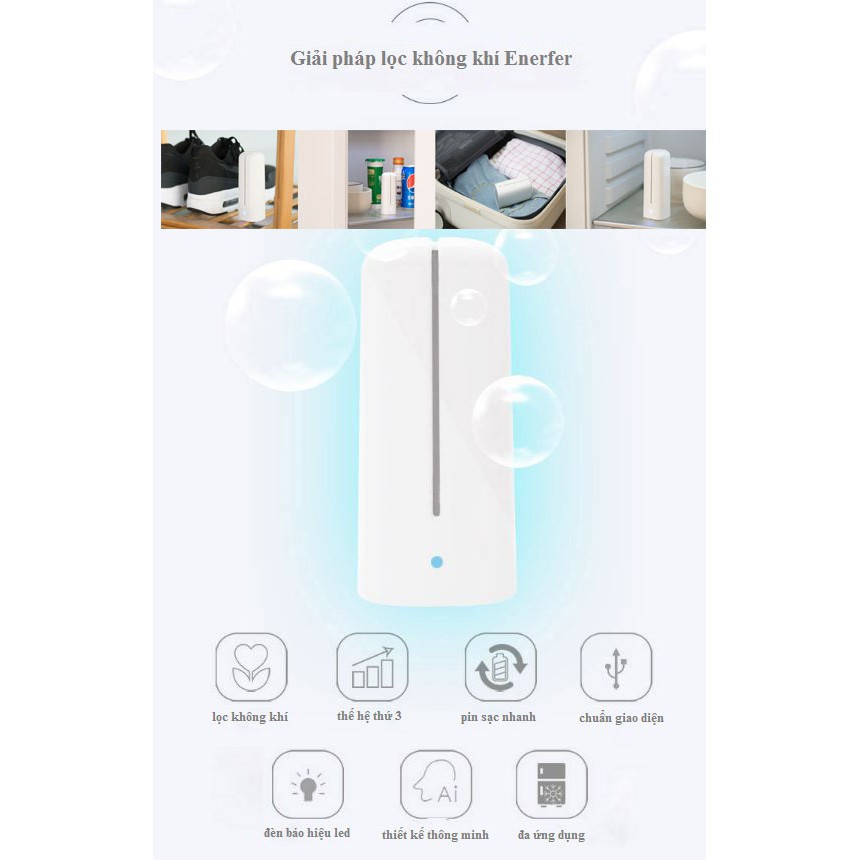 MÁY LỌC KHÔNG KHÍ ĐA NĂNG MINI DIỆT KHUẨN DÙNG TRONG TỦ QUẦN ÁO, TỦ LẠNH