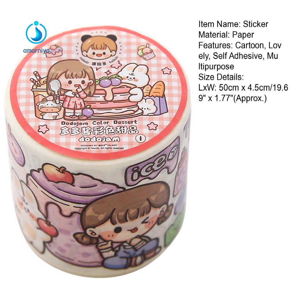 1 Cuộn Nhãn Dán Laptop Hành Lý Hình Chai Nước Hoạt Hình Đáng Yêu