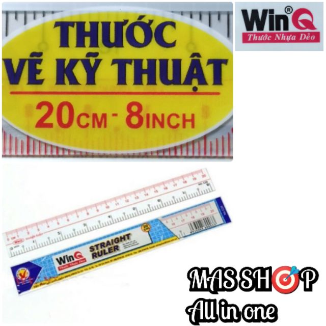 Thước dẻo / thước kẻ vẽ kỹ thuật 20cm WIN®