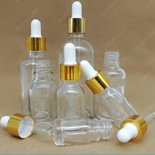 Chai thủy tinh nâu/trong 30ml/50/100ML nắp đen