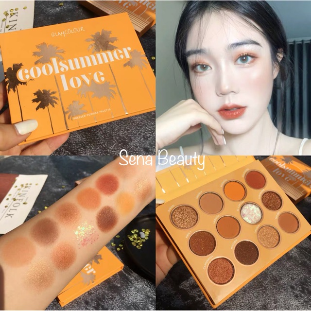 Bảng phấn mắt nhũ12 Ô Cool Summer Love GlamColour Sena Beauty