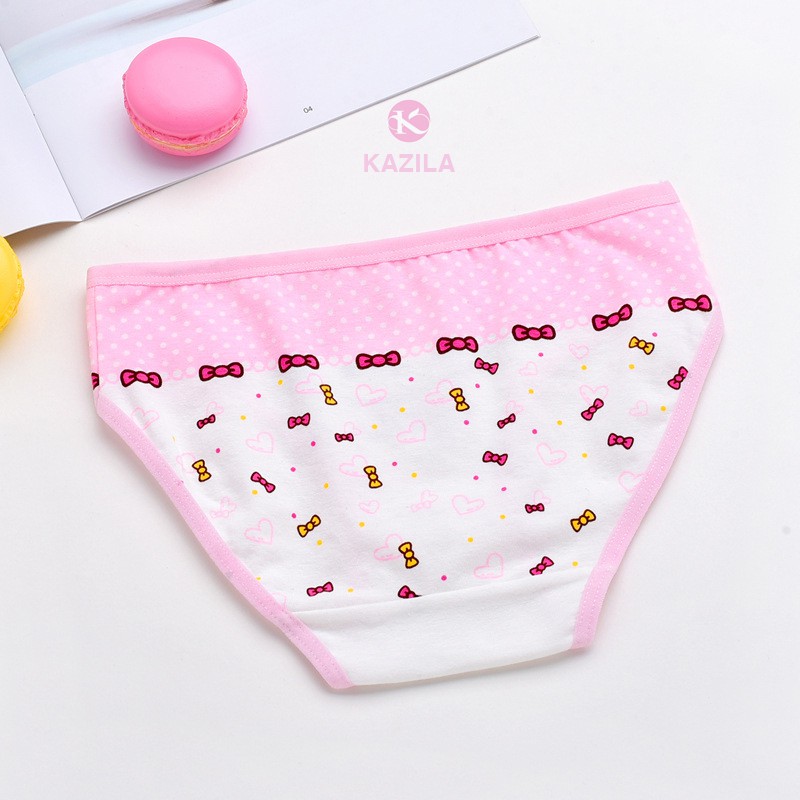 Quần chip bé gái cotton tinh khiết hạng A, quần lót bé gái Mèo hello kitty Kazila QLG3