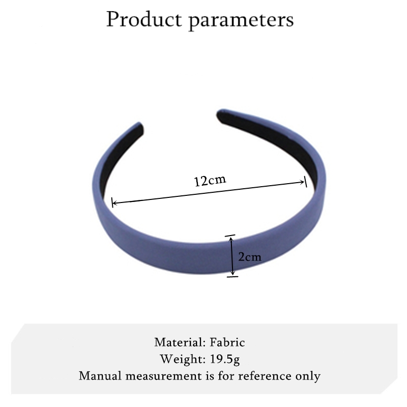 Băng Đô Vải Bản Rộng Màu Trơn Chống Trượt Phong Cách Hàn Quốc Cho Nữ