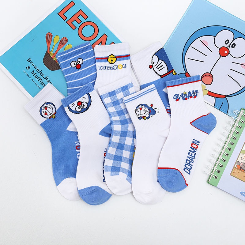 Outfly Thể Thao Dài Trung Bình In Hình Mèo Doraemon Dễ Thương Thời Trang Thu Đông Cho Nam Và Nữ