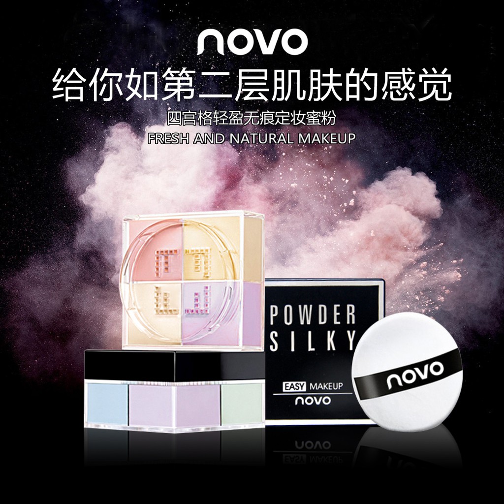 ♕Phấn Phủ Che Khuyết Điểm NOVO 4 Trong 1 Chống Thấm Nước Kiềm Dầu Làm Sáng Da Tự Nhiên Không Thấm Nước NO.5189