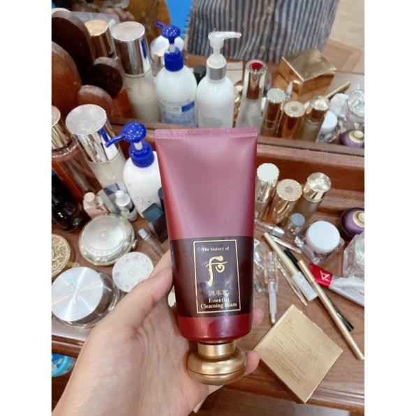 Sữa rửa mặt chống lão hoá Whoo Đỏ Jinyulhyang Essential Cleansing Foam 180ml - Chuẩn Auth