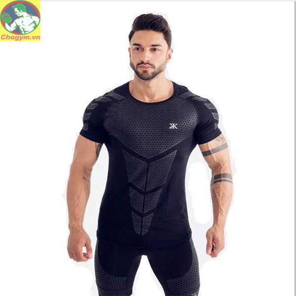 [Mã FAGREEN55 giảm 10% tối đa 30K đơn từ 99K] Áo Tập GYM Ôm Body Nam Tay Ngắn ZK A-006