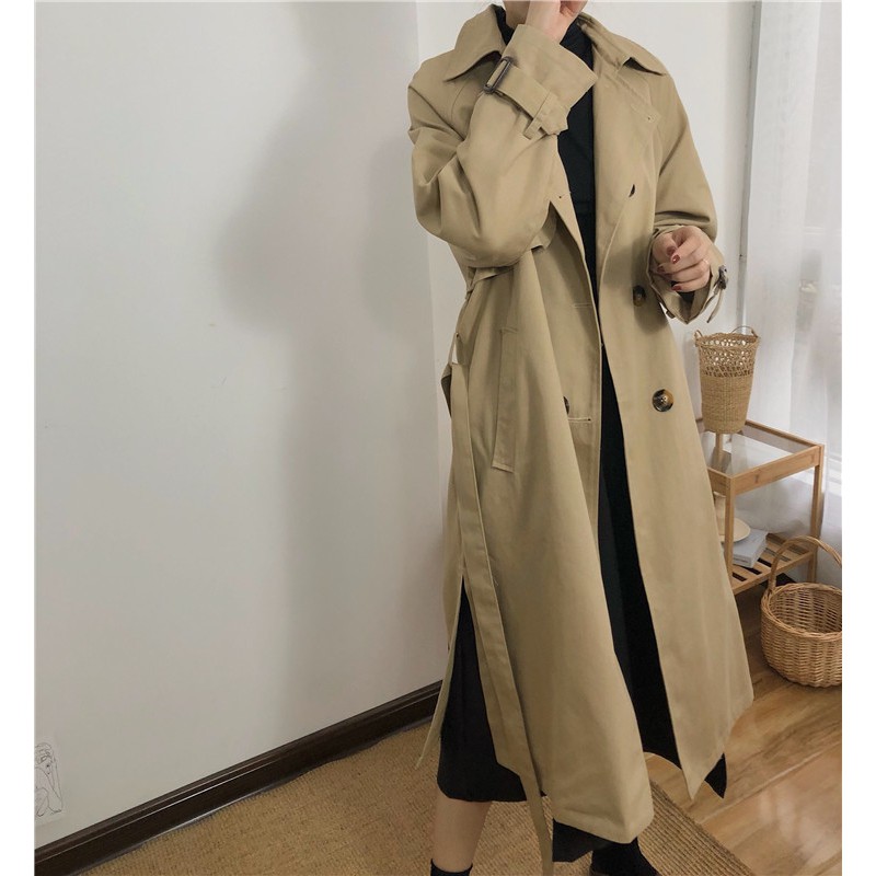 Áo Trench Coat Dáng Dài Hàn Quốc Nữ Áo Khoác Jacket Blazer ULLzang VFSAKD260319