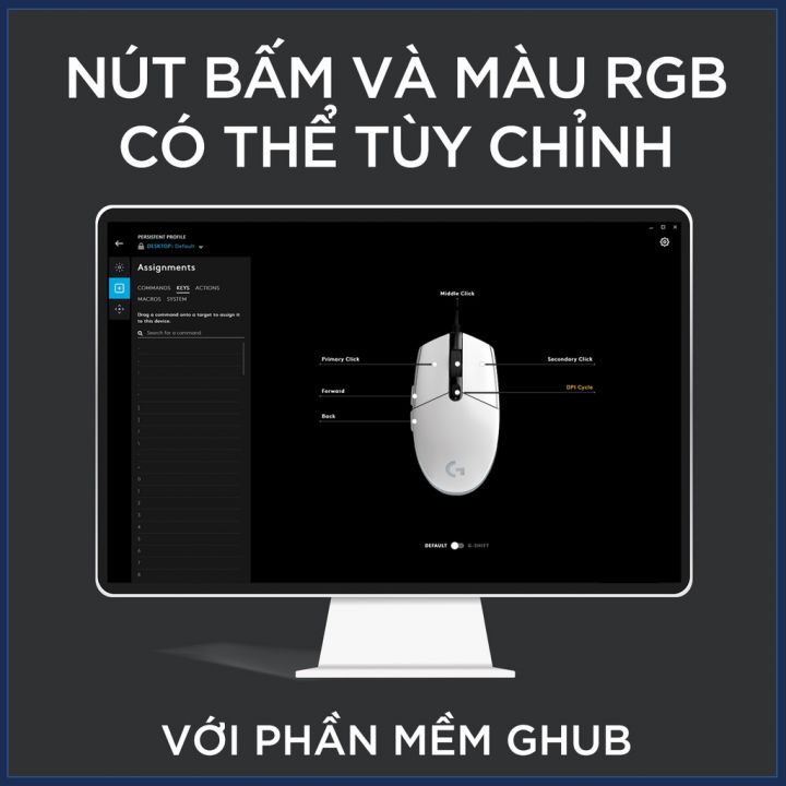 Chuột game có dây Logitech G102 Lightsync ( Black ) - Tùy chỉnh RGB, 6 nút lập trình - Bảo Hành Chính Hãng 24 Tháng