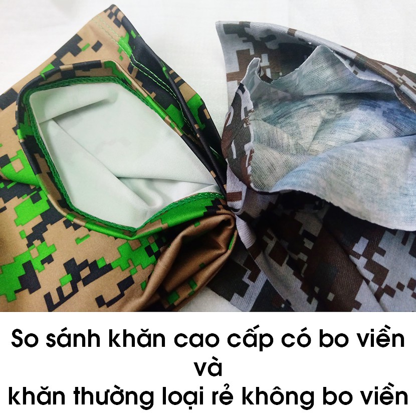 Khăn đa năng dày vừa cao cấp khăn phượt một màu rằn ri