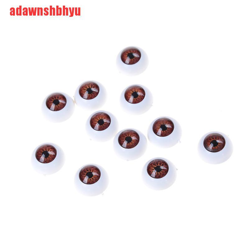 [adawnshbhyu]10pcs(5pairs 20mm Half Round Doll Eyes Bjd Doll Troll Eye 3 Colors To Choose