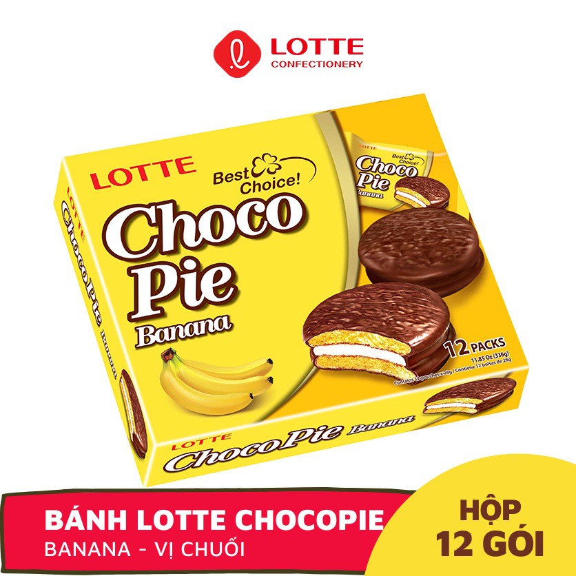 Bánh Chocopie Lotte Hàn Quốc - Hộp 12 cái 336g