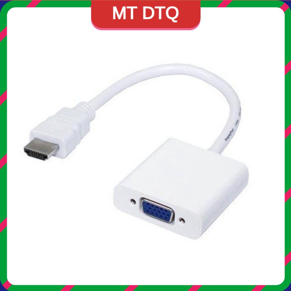 Cáp chuyển HDMI to VGA hàng chuẩn, chất lượng 2 màu đen, trắng( giao màu ngẫu nhiên)