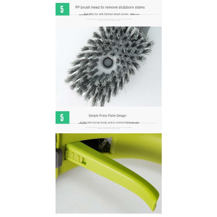 Bàn Chải Rửa Chén Tay Cầm Dài Tự Động Chống Trượt Tiện Dụng Cho Nhà Bếp